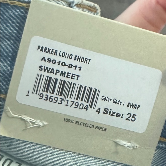 Agolde Parker long cutoff shorts NWOT - Picture 3 of 4